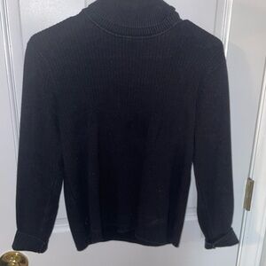 Classic Black Women's Turtleneck Sweater